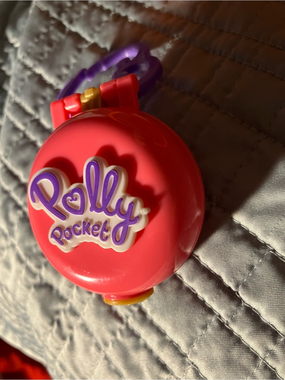 Polly Pocket Compact Playset Pink Purple Yellow w/ Mini Doll & Accessories